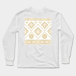 Arabic ornate golden pattern Long Sleeve T-Shirt